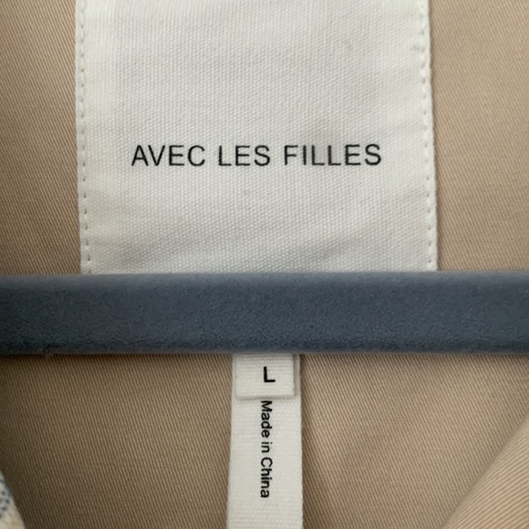 NWT! Avec Les Filles L mixed plaid trench coat - Picture 6 of 9